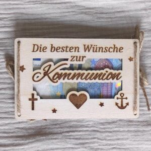 Geschenkkarte "Kommunion", 14 x 9 cm, personalisierbar