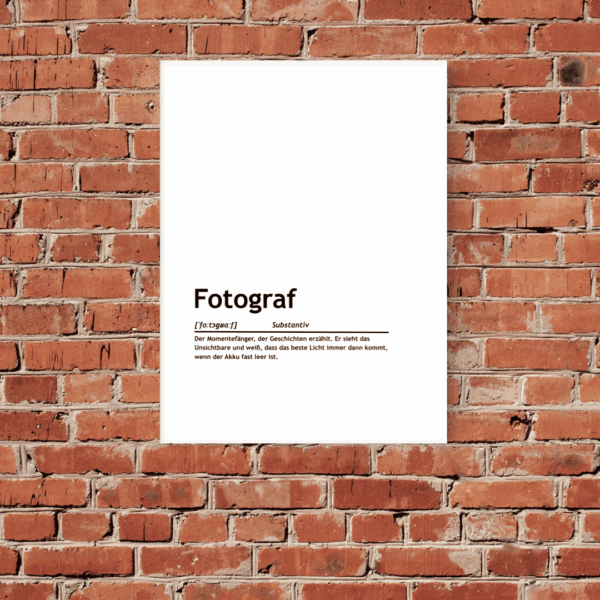 Definition "Fotograf" (Print-Version)