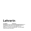 Definition: Lehrerin (Print-Version)