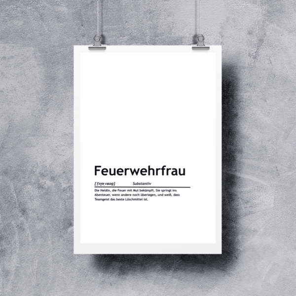 Definition "Feuerwehrfrau" (Print-Version)