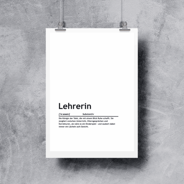 Definition: Lehrerin (Print-Version)