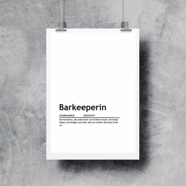 Definition: Barkeeperin (Print-Version)