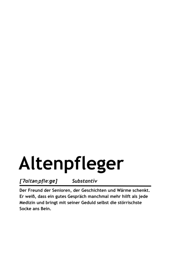 Definition: Altenpfleger (Print-Version)