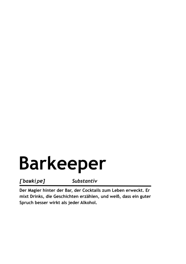 Definition: Barkeeper (Print-Version)