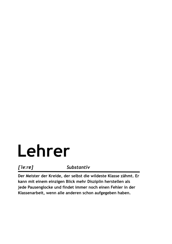 Definition: Lehrer (Print-Version)