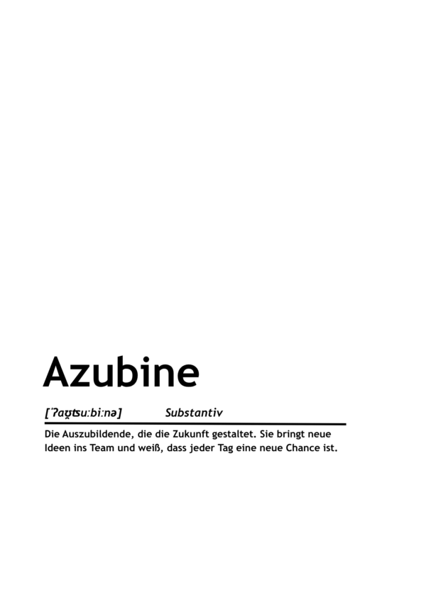Definition: Azubine (Print-Version)