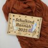 Geschenkkarte "Schulkind 2025" mit personalisiertem Vornamen, 14 x 9 cm