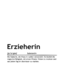 Definition: Erzieherin (Print-Version)