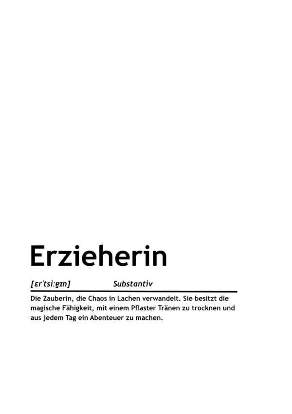 Definition: Erzieherin (Print-Version)