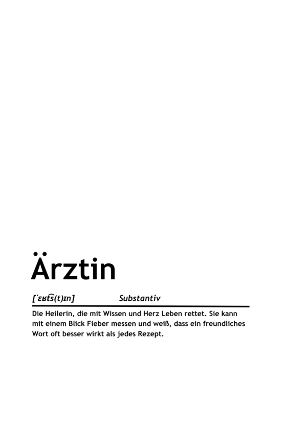 Definition: Ärztin (Print)