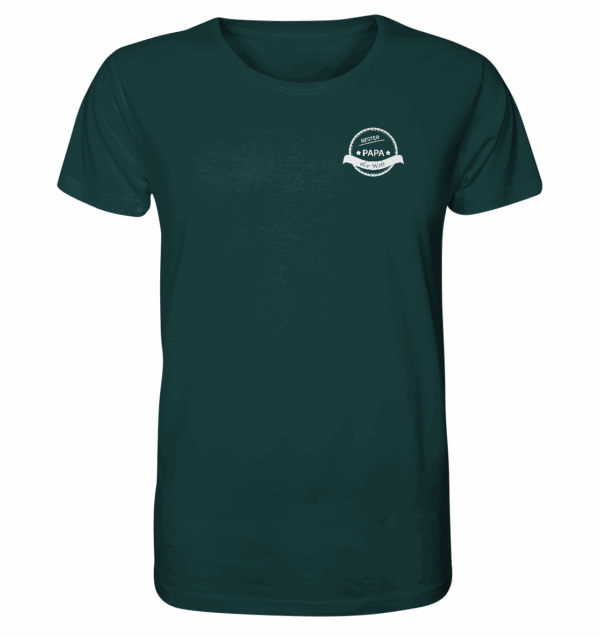 front-organic-shirt-1a3d3e-1116x.png Organic Shirt "Bester Papa der Welt", Motiv 2 - Organic Shirt