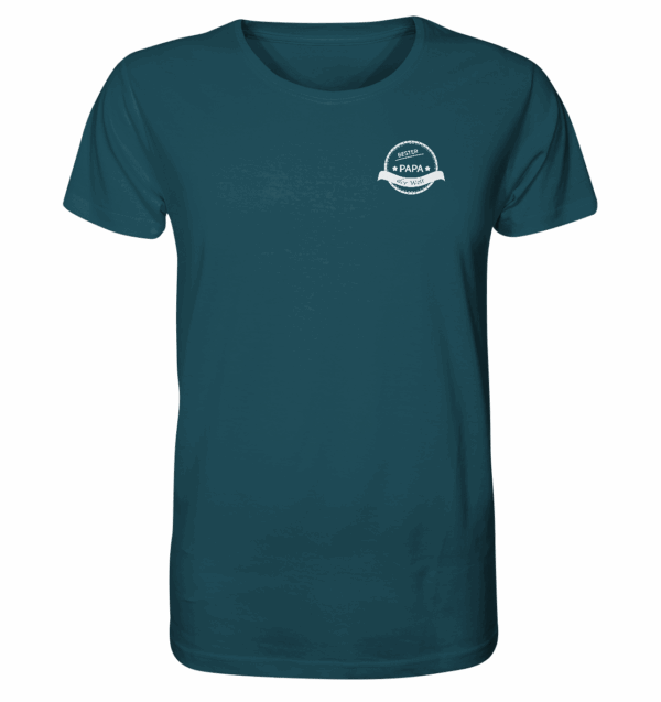 front-organic-shirt-204d59-1116x.png Organic Shirt "Bester Papa der Welt", Motiv 2 - Organic Shirt