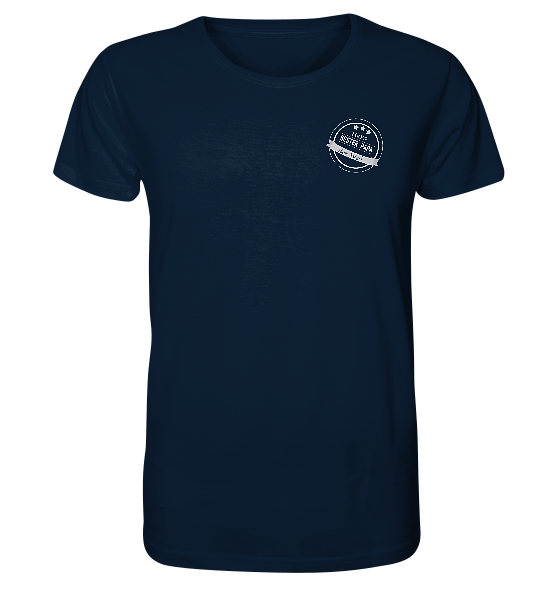 Organic Shirt "Bester Papa der Welt" - Motiv weiß - dunkle Farben