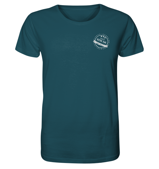 Organic Shirt "Bester Papa der Welt" - Motiv weiß - dunkle Farben