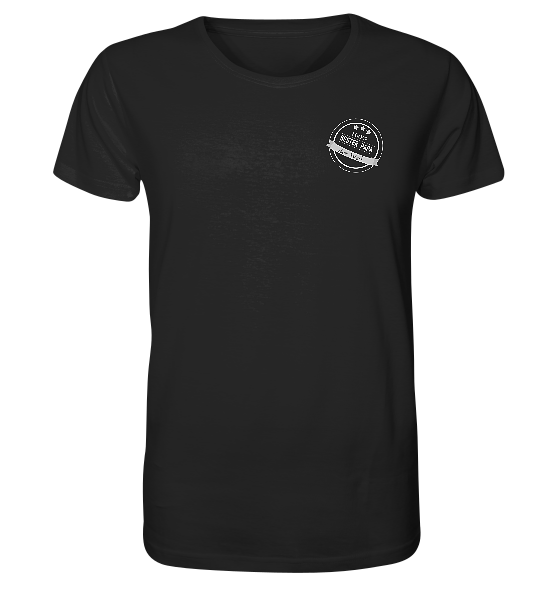 Organic Shirt "Bester Papa der Welt" - Motiv weiß - dunkle Farben