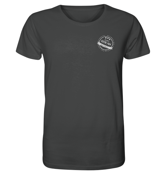 Organic Shirt "Bester Papa der Welt" - Motiv weiß - dunkle Farben