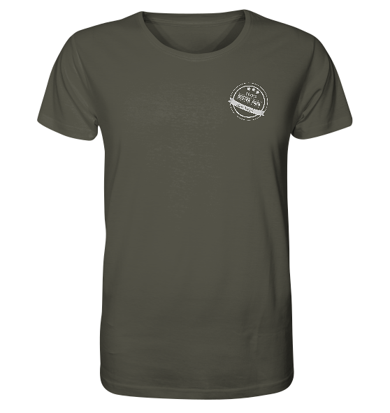 Organic Shirt "Bester Papa der Welt" - Motiv weiß - dunkle Farben