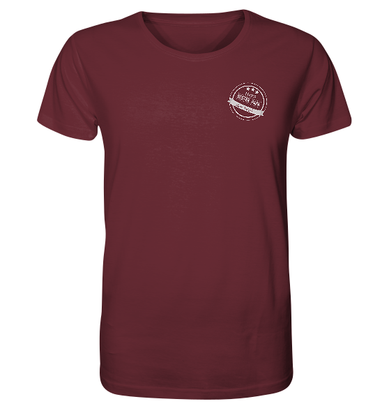 Organic Shirt "Bester Papa der Welt" - Motiv weiß - dunkle Farben