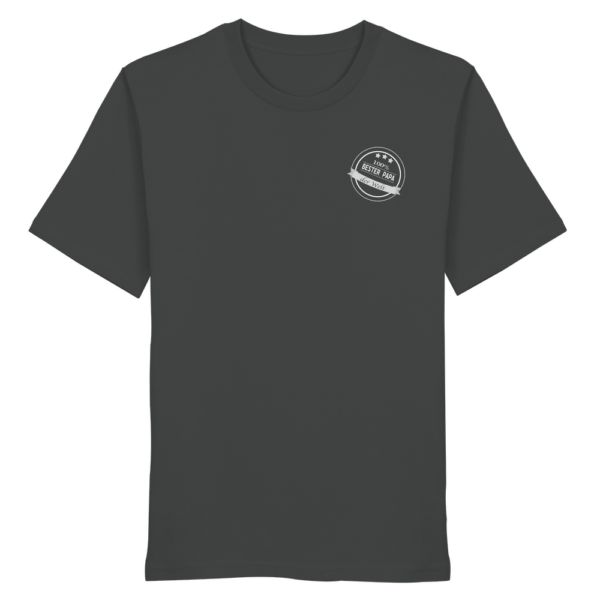 Organic Shirt "Bester Papa der Welt" - Motiv weiß - dunkle Farben