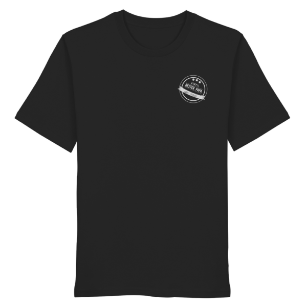 Organic Shirt "Bester Papa der Welt" - Motiv weiß - dunkle Farben