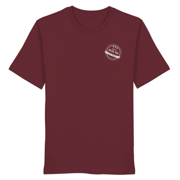 Organic Shirt "Bester Papa der Welt" - Motiv weiß - dunkle Farben