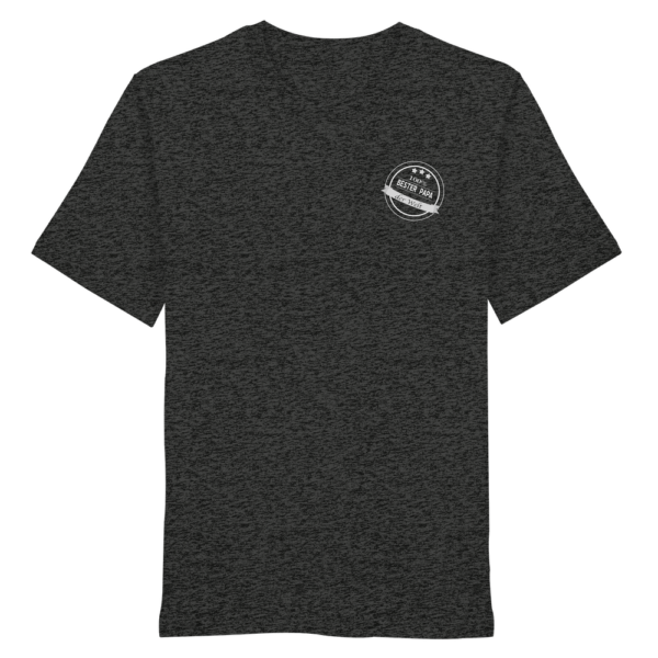 Organic Shirt "Bester Papa der Welt" - Motiv weiß - dunkle Farben