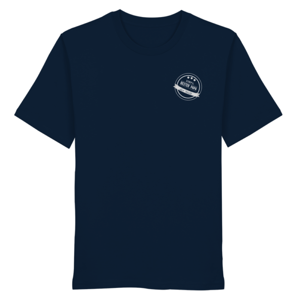 Organic Shirt "Bester Papa der Welt" - Motiv weiß - dunkle Farben