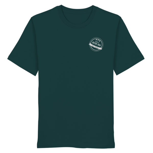 Organic Shirt "Bester Papa der Welt" - Motiv weiß - dunkle Farben